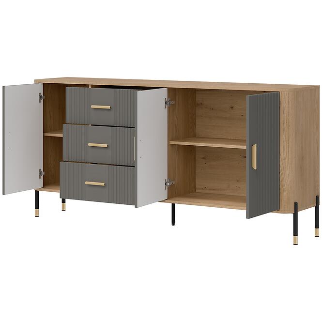 Komoda Dante Dt07 Dub Cremona/Sivá