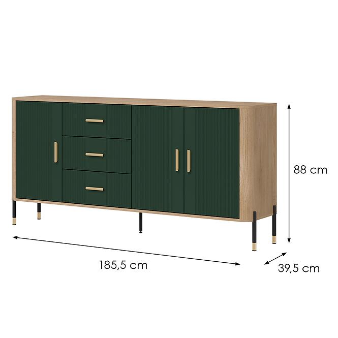 Komoda Dante Dt07 Dub Cremona/Zelená,7