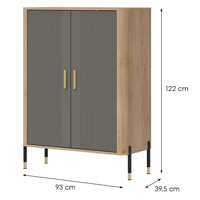 Komoda Dante Dt11 Dub Cremona/Sivá,7