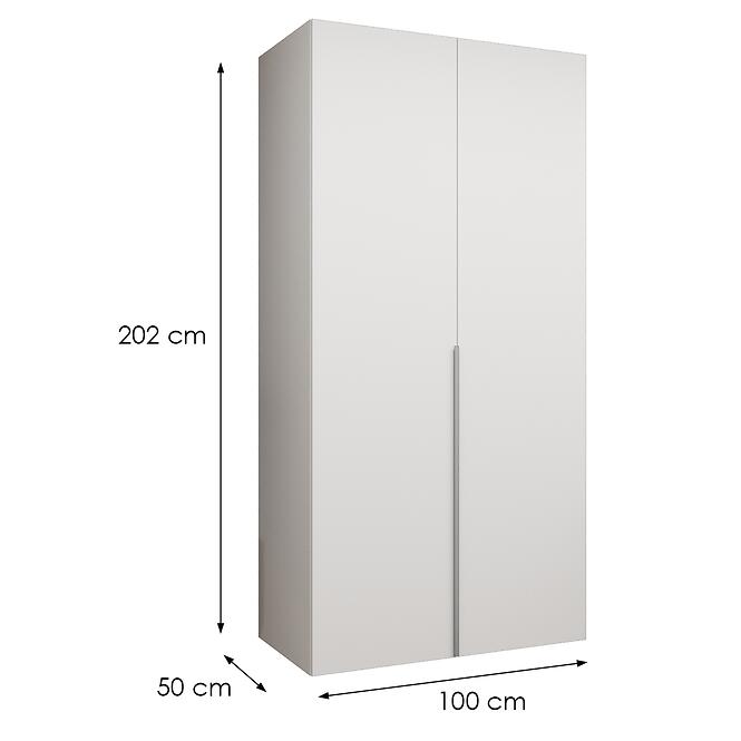 Skriňa Alicante I 100 biela/strieborný,2