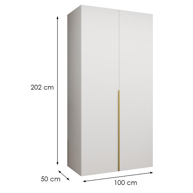 Skriňa Alicante I 100 biela/zlatá,2