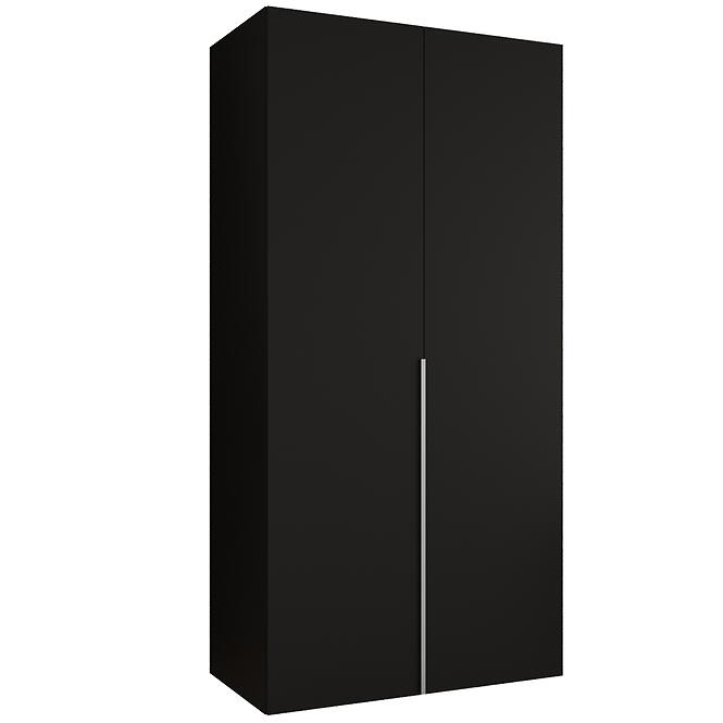 Skriňa Alicante I 100 čierna/strieborný