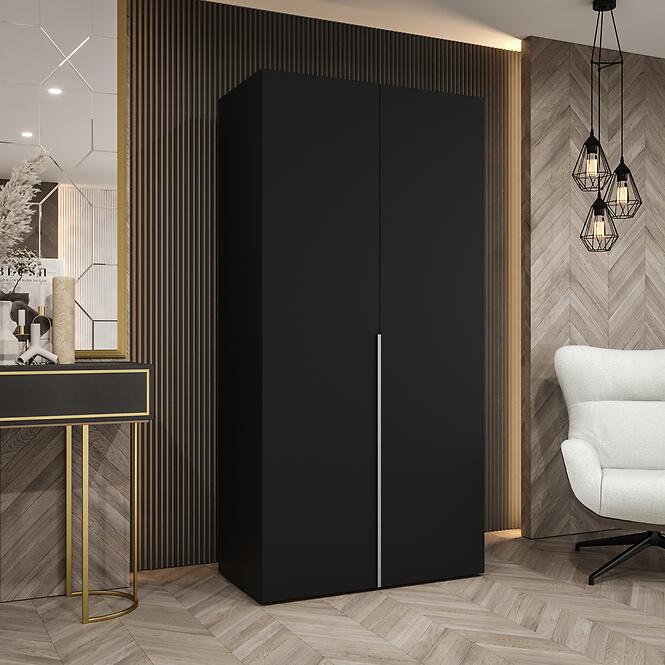 Skriňa Alicante I 100 čierna/strieborný,3