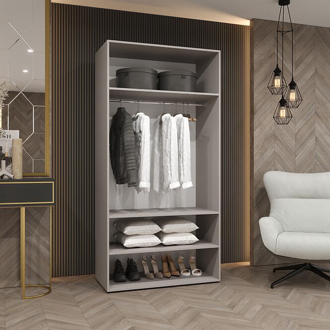 Skriňa Alicante I 100 kašmír/strieborný,14