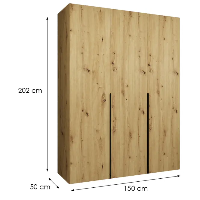 Skriňa Alicante I 150 artisan čierna