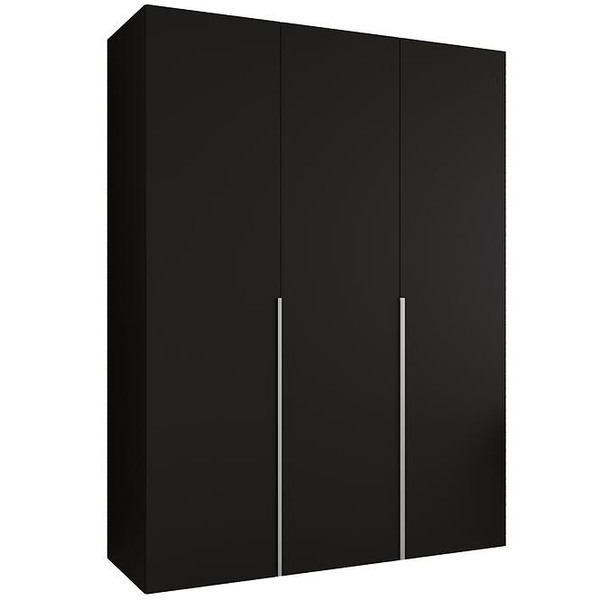 Skriňa Alicante I 150 čierna/strieborný