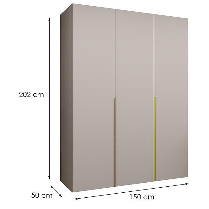 Skriňa Alicante I 150 kašmír/zlatá,2