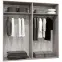 Skriňa Alicante I 200 biela/strieborný,4