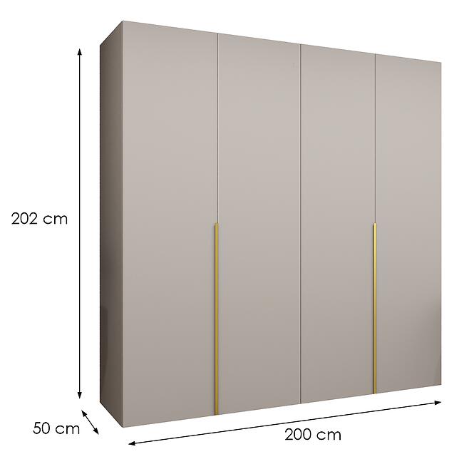 Skriňa Alicante I 200 kašmír/zlatá,2