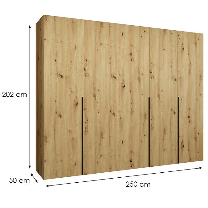 Skriňa Alicante I 250 artisan čierna,2