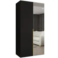 Skriňa Alicante II 100 čierna/zlatá