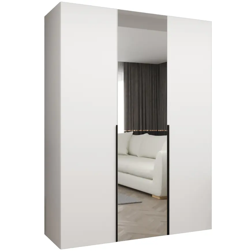 Skriňa Alicante II 150 biela/čierna