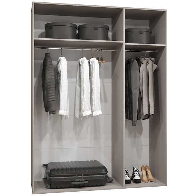 Skriňa Alicante II 150 biela/čierna