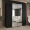 Skriňa Alicante II 200 čierna/strieborný,5