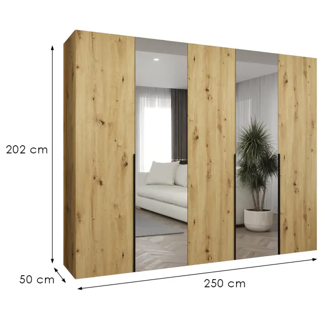 Skriňa Alicante II 250 artisan čierna