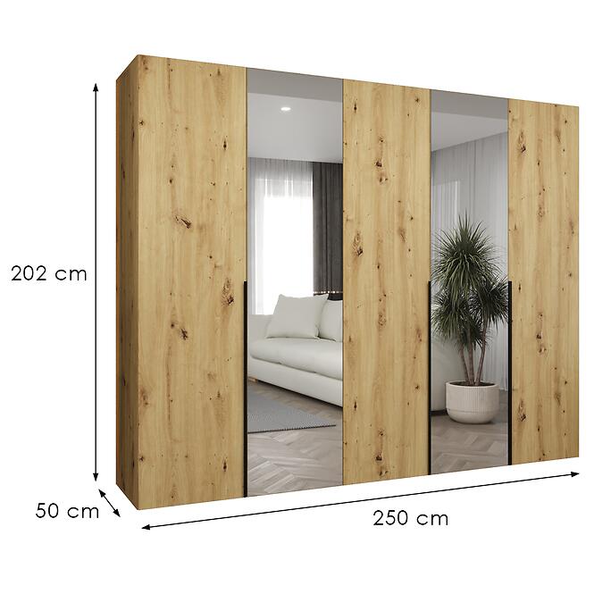 Skriňa Alicante II 250 artisan čierna,2