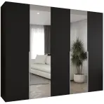 Skriňa Alicante II 250 čierna/strieborný