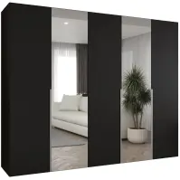 Skriňa Alicante II 250 čierna/strieborný
