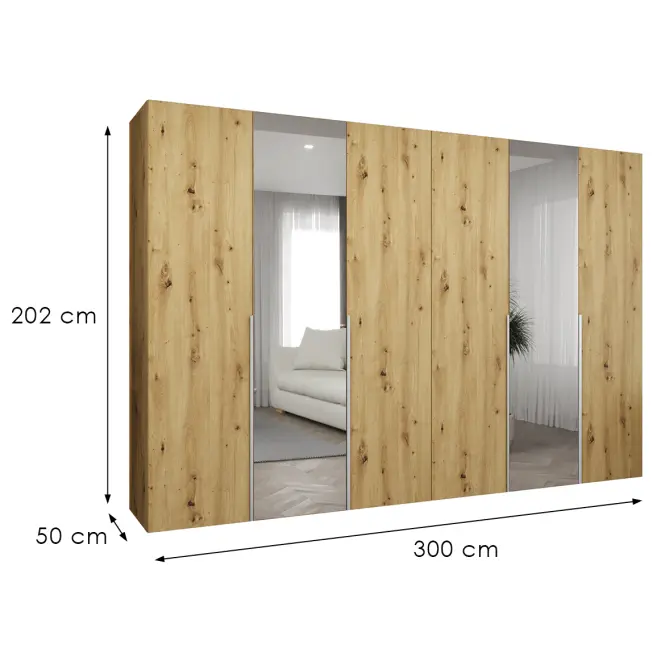 Skriňa Alicante II 300 artisan strieborný