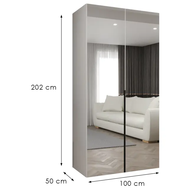 Skriňa Alicante III 100 biela/čierna