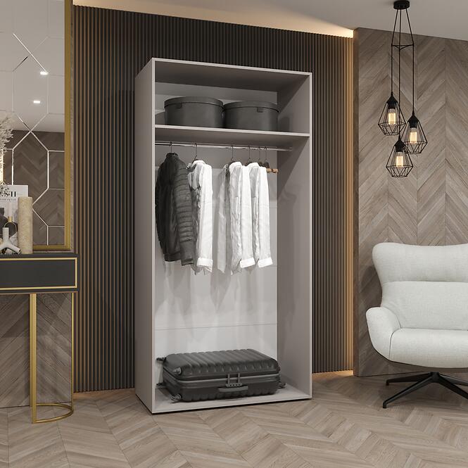 Skriňa Alicante III 100 kašmír/strieborný