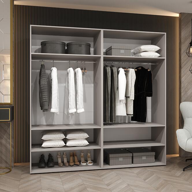 Skriňa Alicante III 200 kašmír/strieborný