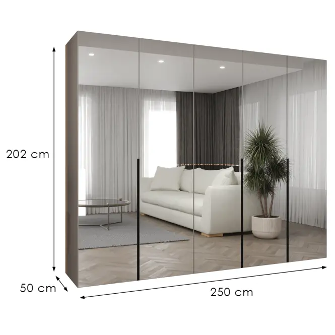 Skriňa Alicante III 250 kašmír/čierna