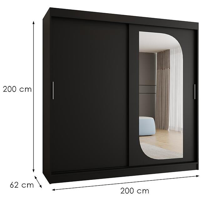 Skriňa Lucy 200 čierna,2