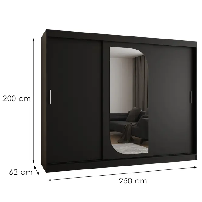 Skriňa Lucy 250 čierna,2
