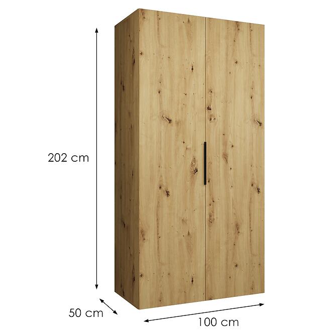 Skriňa Marbella I 100 artisan čierna,2