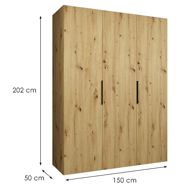 Skriňa Marbella I 150 artisan čierna,4
