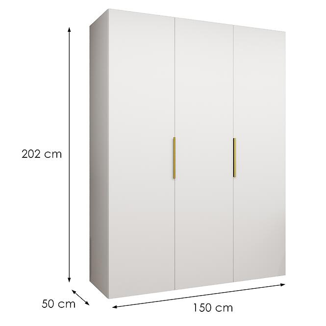 Skriňa Marbella I 150 biela/zlatá,4