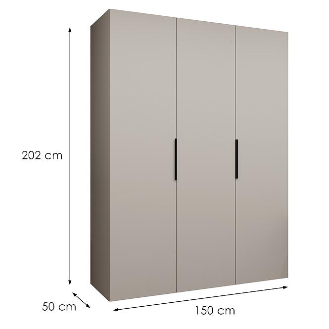 Skriňa Marbella I 150 kašmír/čierna