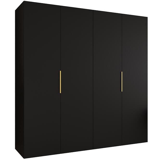 Skriňa Marbella I 200 čierna/zlatá