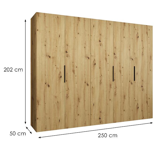 Skriňa Marbella I 250 artisan čierna