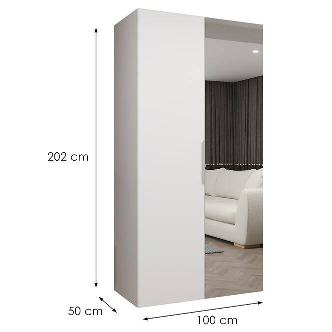 Skriňa Marbella II 100 biela/kašmír