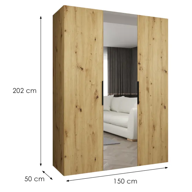 Skriňa Marbella II 150 artisan čierna