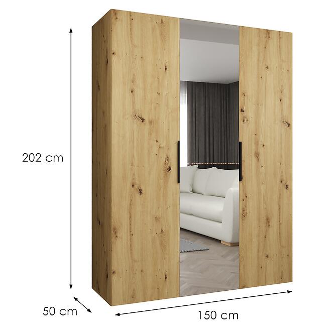 Skriňa Marbella II 150 artisan čierna,4