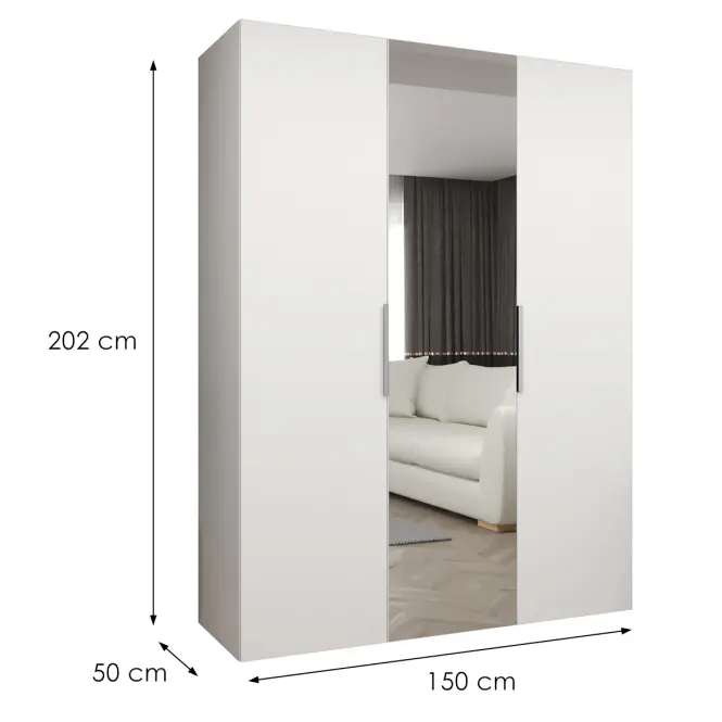 Skriňa Marbella II 150 biela/kašmír