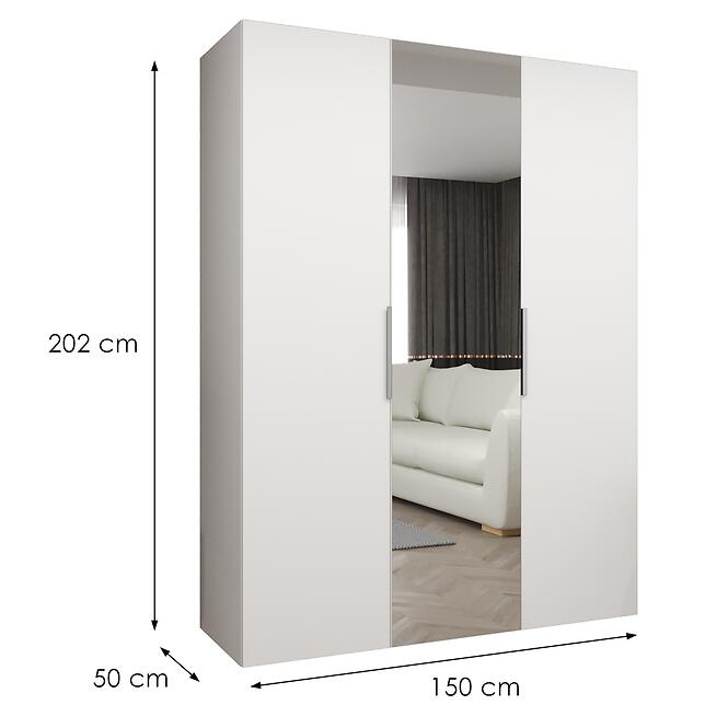 Skriňa Marbella II 150 biela/kašmír,4