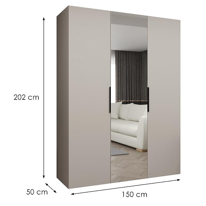 Skriňa Marbella II 150 kašmír/čierna,2