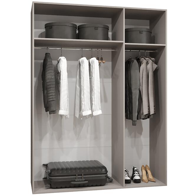 Skriňa Marbella II 150 kašmír/strieborný,6