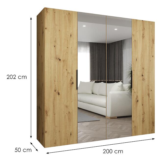 Skriňa Marbella II 200 artisan čierna,2