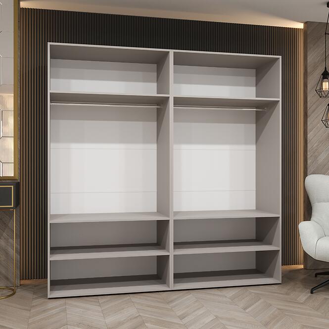 Skriňa Marbella II 200 kašmír/strieborný