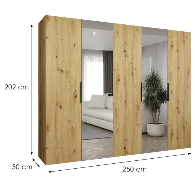 Skriňa Marbella II 250 artisan čierna,2