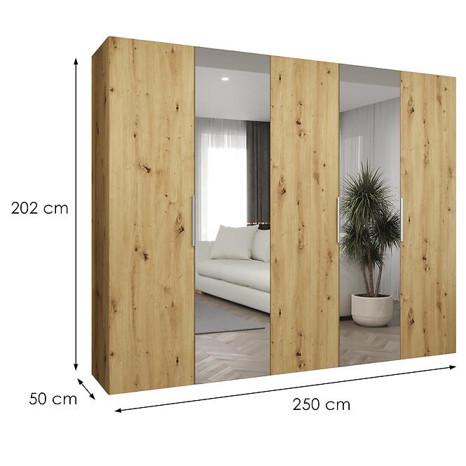 Skriňa Marbella II 250 artisan kašmír