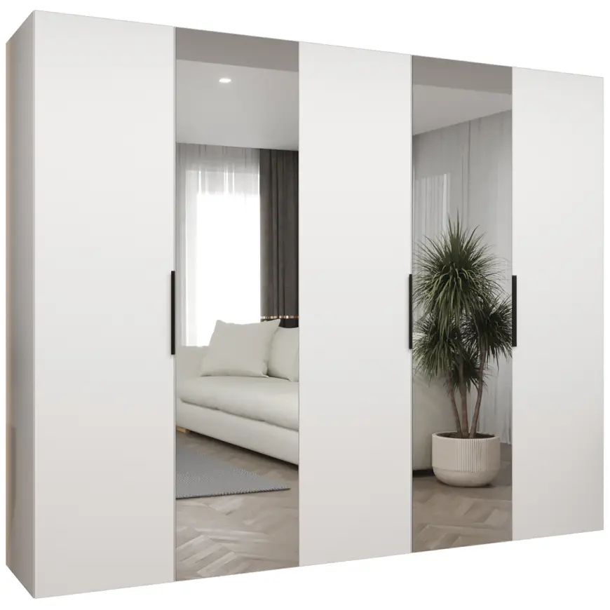 Skriňa Marbella II 250 biela/čierna