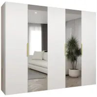Skriňa Marbella II 250 biela/zlatá