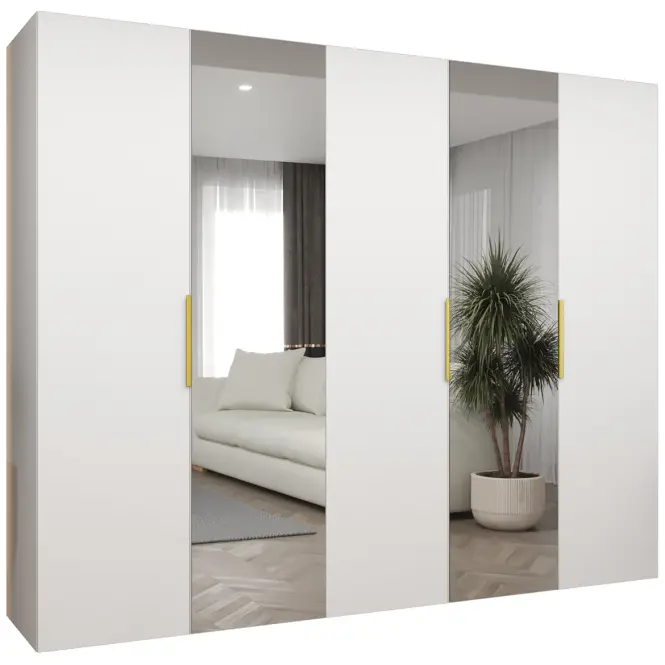 Skriňa Marbella II 250 biela/zlatá