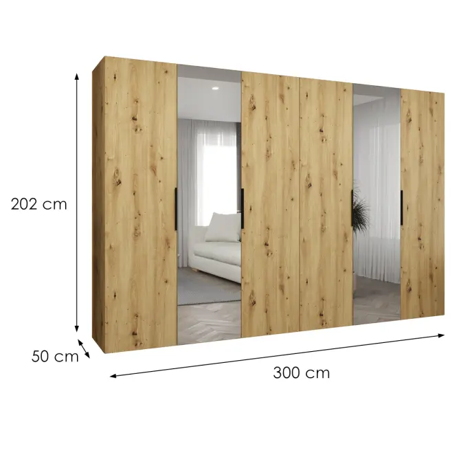 Skriňa Marbella II 300 artisan čierna,2
